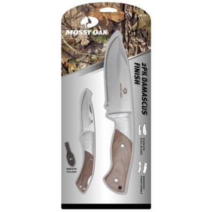 Mossy Oak 2-Pack Damascus Finish Stainless Steel Knife Set 3613 - Image 2
