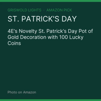 4E’s Novelty St. Patrick’s Day Pot of Gold Decoration with 100 Lucky Coins