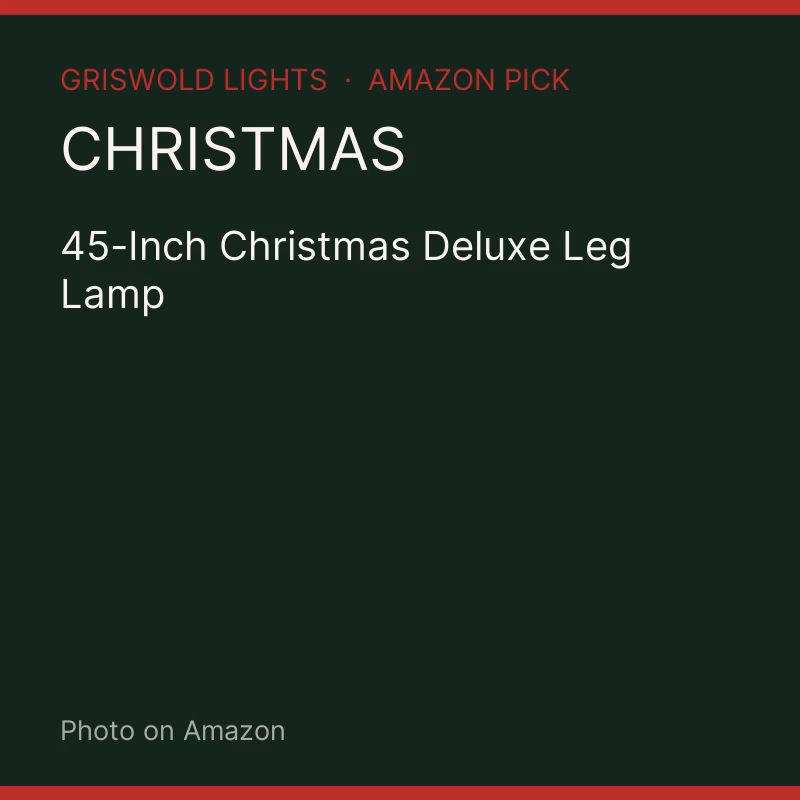 45-Inch Christmas Deluxe Leg Lamp