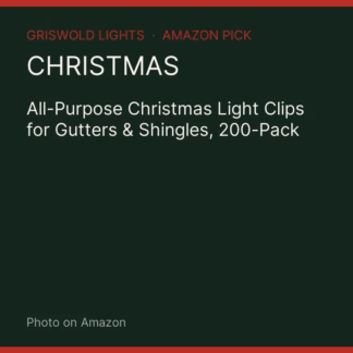 All-Purpose Christmas Light Clips for Gutters & Shingles, 200-Pack