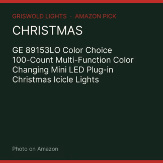 GE 89153LO Color Choice 100-Count Multi-Function Color Changing Mini LED Plug-in Christmas Icicle Lights