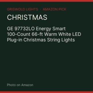 GE 97732LO Energy Smart 100-Count 66-ft Warm White LED Plug-in Christmas String Lights