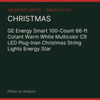 GE Energy Smart 100-Count 66-ft Cotant Warm White Multicolor C9 LED Plug-Insn Christmas String Lights Energy Star