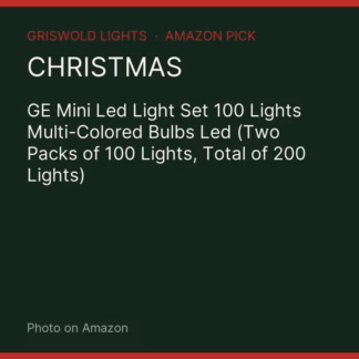 GE Mini Led Light Set 100 Lights Multi-Colored Bulbs Led (Two Packs of 100 Lights, Total of 200 Lights)