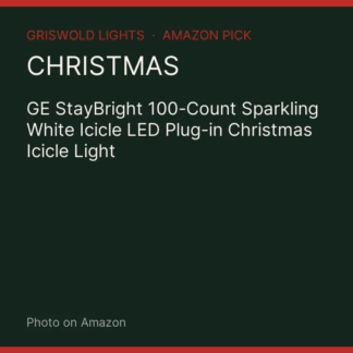 GE StayBright 100-Count Sparkling White Icicle LED Plug-in Christmas Icicle Light
