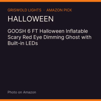 GOOSH 6 FT Halloween Inflatable Scary Red Eye Dimming Ghost with Built-in LEDs