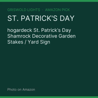 hogardeck St. Patrick’s Day Shamrock Decorative Garden Stakes / Yard Sign