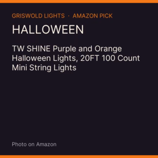 TW SHINE Purple and Orange Halloween Lights, 20FT 100 Count Mini String Lights