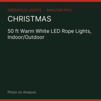 50 ft Warm White LED Rope Lights, Indoor/Outdoor